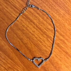 Rhinestone Heart Anklet!